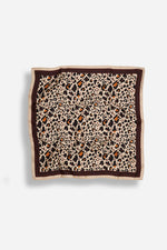 Small Scarf Leo Beige Chocolate de Maison Lecomte Flament