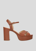 Zapatos Aria Platform 95 de Lola Cruz en color terracota