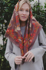 Scarf Retour de Forêt Chocolate Cotton Maison Lecomte Flament