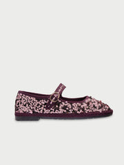 Mary Jane Little Prince Malva de Flabelus con lentejuelas lilas