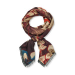 Foulard Wool Large Gwenyth burdeos de Tapis Noir