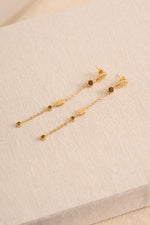 Pendientes Mesopotamia de Dosprimeras con cadenas y cristales