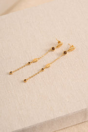 Pendientes Mesopotamia de Dosprimeras con cadenas y cristales