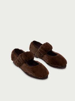 Zapato Mafalda Fur Brown de Flabelus