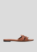 Cuirine Flat Sandal Terracota de Lola Cruz