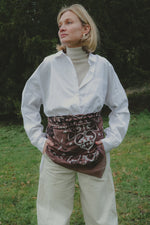 Scarf Bandana Chocolate Cotton Maison Lecomte Flament