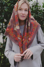 Scarf Retour de Forêt Chocolate Cotton Maison Lecomte Flament